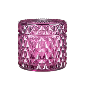 Frasco de vidrio para velas prensado a máquina de 8 oz con tapa para aromas de ciruela otoñal