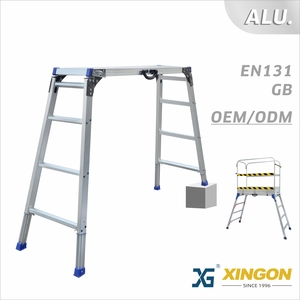 XG-118A/AH 【ALUMINIO】 Escalera de plataforma de trabajo ajustable