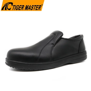TM069 Sapatos de segurança executivos antiderrapantes e antiderrapantes sem cadarço