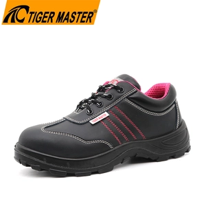Sapatos de segurança baratos TM077L preto à prova de perfuração de aço para mulheres