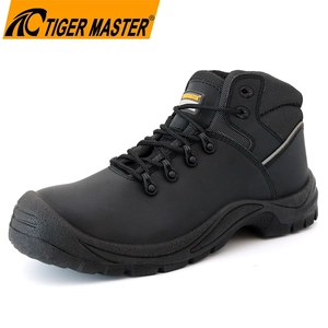TM087 Botas de segurança industrial antifuros com biqueira de aço preta