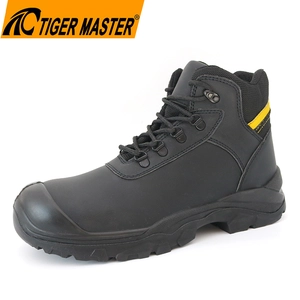 TM089 Botas de segurança para construção com biqueira de aço para prevenção de perfurações pretas