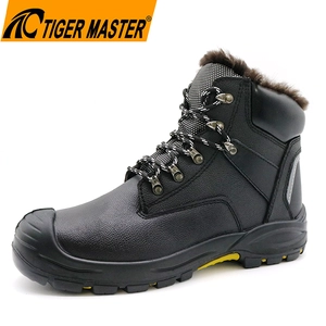 TM3328 Bottes de sécurité d'hiver anti-ponction en acier noir pour hommes
