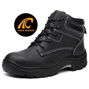 TM3371 Sapatos de segurança de couro de couro à prova de punção de aço resistentes ao óleo