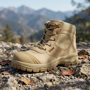 TM135 Botas de seguridad para senderismo al aire libre, impermeables, antipinchazos, antideslizantes, con punta de fibra de vidrio