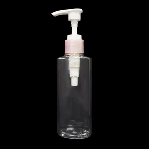 Flat 100ml PET Clear Lotion Pump Bottle