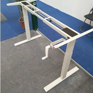 China 2017 top rated high quality handle crank adjustable standing desk manufacturer