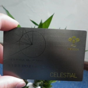 Custom Embossed Black Membership Metal Card