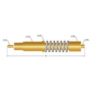 SFENG Pino de contato de mola de fábrica na China Pino de sonda coaxial 30A