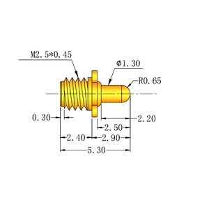 SFENG Gold plated spring loaded pogo pin with screw SF-PPA1.3*5.3