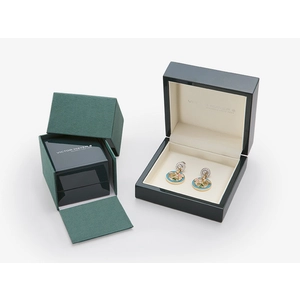 Lackmalerei Holzkasten Schmuck Verpackung Box Ring Ohrring Manschettenblase