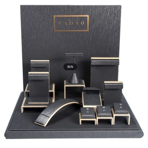 yadao pu leather microfiber velvet jewerly display set 
