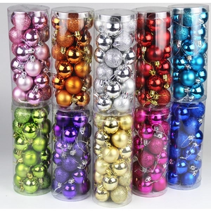 Hanging Luxury Plastic Xmas Decorative Ball Set