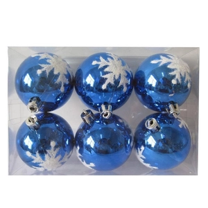 Painted Shatterproof Plastic Xmas Ball