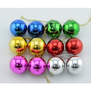 Wholesale Shatterproof Plastic Shiny Christmas Hanging Ball