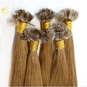 Cina 2016 Ali Express Top Quality Cheap Factory Wholesale Russian Hair Double Drawn Remy Flat Tip Hair Extension produttore