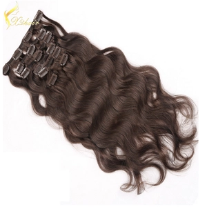 China Alibaba Hair Wholesale India Human hair Extension Natural Indian Hair Clip In Hair Wholesale Hersteller
