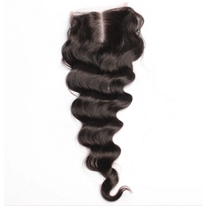 中国 Brazilian Virgin Hair Natural Color Deep Wavy Lace Closure Pieces メーカー