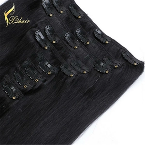 China Cheap 100% human hair 100g-200 grams clip in hair extensions full head clip in hair extensions Hersteller