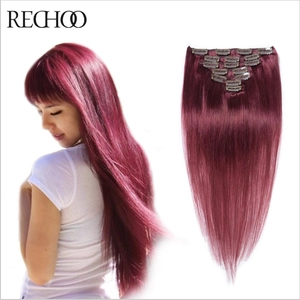 중국 Factory Wholesale 100 Human Hair Clip in Hair Extensions, Hair Extension Clip for Sale 제조업체