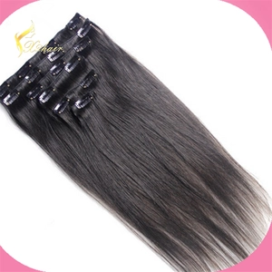 중국 Top Quality Cheap Price #1b Human Hair Extensions 220g virgin brazilian hair clip in hair 제조업체