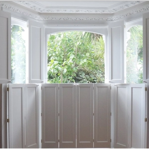 Shutters de madeira fornecedor china, oem color Wooden Shutter na China