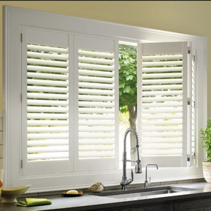 obturadores da grelha do oem na porcelana, obturador de alta qualidade do fauxwood do PVC