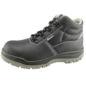 Zapatos de seguridad de inyección de PU de cuero repujado de búfalo para EE.UU.