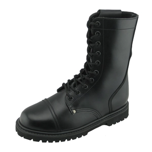 Genuine leather goodyear welted military boots