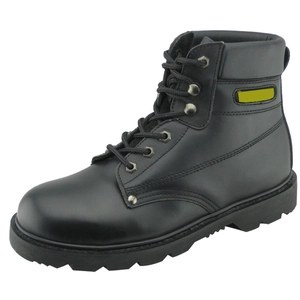 caoutchouc en cuir rectifié semelle des bottes de sécurité goodyear avec embout d'acier