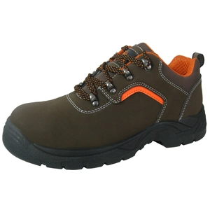 cuero de la PU nubuck exclusiva de seguridad industrial de la PU