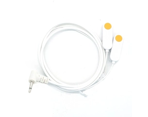 中国 90° 3.5mm 音频插头至双 ABS 耳夹电极电缆 制造商