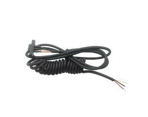 China 3-Pin Magnetic Spring-Loaded Contact Coiled Tablet Charging Cable manufacturer