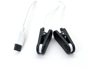 Chine Câble d'électrode USB Type-C mâle vers double clip d'oreille ABS, 1 m blanc fabricant