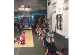 XYS Fitness--37(group exercise with wall ball)