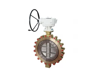 14'' 150LB C95800 butterfly valve multi-layer seat Lug full port triple offset hand wheel operate