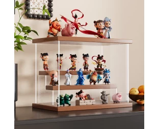 China Acrylhölzernauge, Figurenspeicher -Anzeigeschrank