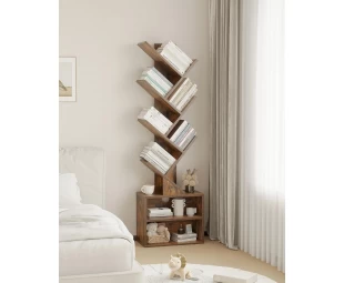 Großhandelsbaum Bücherregal Stehbuchregal, Holzbuchlagerständer