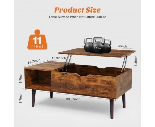 Wholesale Coffee Tables, Wooden Dining Center Tables with Storage Space