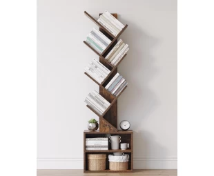 Großhandelsbaum Bücherregal Stehbuchregal, Holzbuchlagerständer