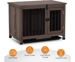 Wholesale Wooden Portable Foldable Dog Kennel, Solid Wood Indoor Dog Cage