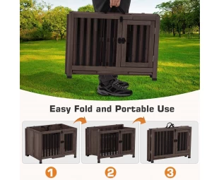 Wholesale Wooden Portable Foldable Dog Kennel, Solid Wood Indoor Dog Cage