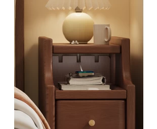 Wholesale solid wood bedside table, bedroom bedside storage cabinet