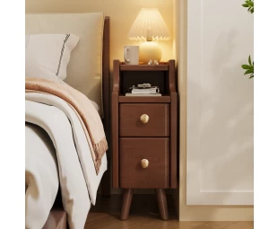 Wholesale solid wood bedside table, bedroom bedside storage cabinet