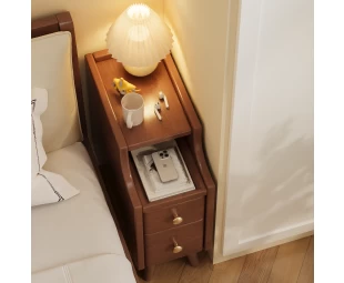 Wholesale solid wood bedside table, bedroom bedside storage cabinet