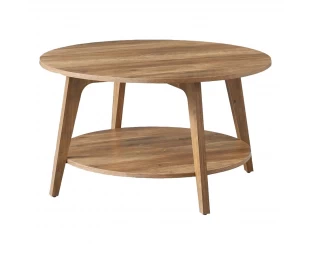 Wholesale Round Coffee Table, 2 Tier Coffee Table with Storage