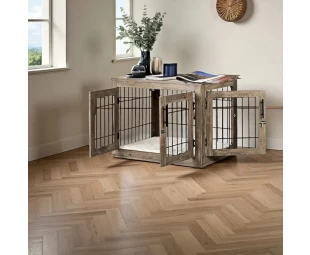 Wholesale Dog Crate Furniture, Wooden Dog Kennel Furniture, Wooden Dog Cage with 3 Doors