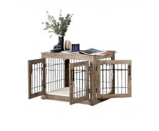 Wholesale Dog Crate Furniture, Wooden Dog Kennel Furniture, Wooden Dog Cage with 3 Doors