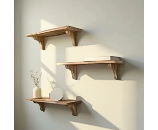 Wholesale Solid Wood Long Shelf for Wall, Wooden Wall Storage Shelf