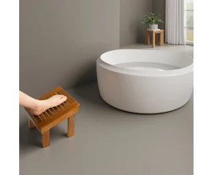 Wholesale Wood Shower Foot Stool, Sturdy Shower Foot Rest, Wooden Shower Foot Step for Bathroom